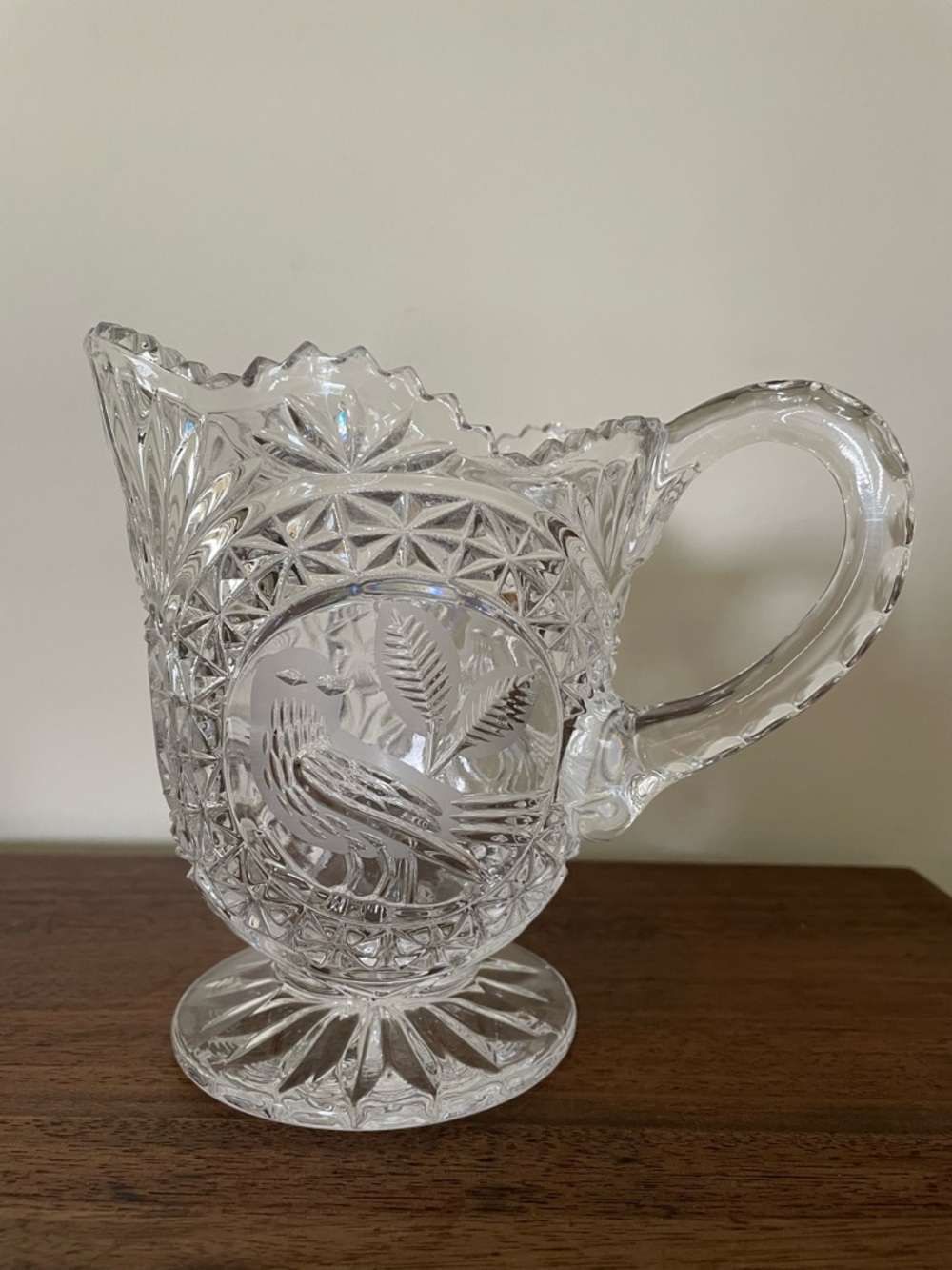Hofbauer Byrdes Bird Glass Pitcher